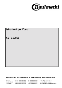 Bedienungsanleitung Bauknecht KGI 3100/A Kühl-gefrierkombination