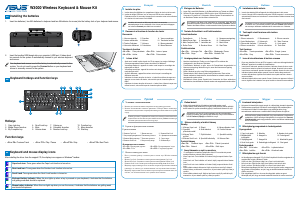 Manual Asus W3000 Tastatură
