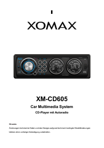 Bedienungsanleitung XOMAX XM-CD605 Autoradio