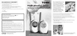 Manual TOMY 1243 Walkabout Classic Advance Baby Monitor