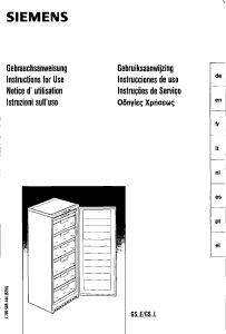 Manual Siemens GS28L420 Freezer