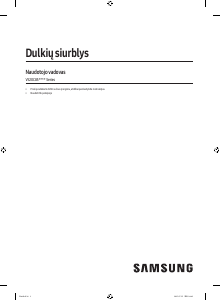 Vadovas Samsung VS20C8522TN Dulkių siurblys