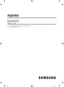 Manual Samsung VS20C852FTB Aspirator
