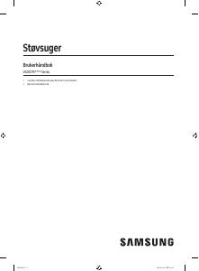 Bruksanvisning Samsung VS20C954CTN Støvsuger