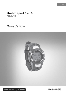 Mode d’emploi Pearl NX-8662-675 Montre sport