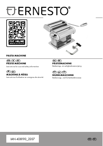 Bruksanvisning Ernesto IAN 408190 Pastamaskin