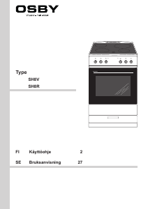 Käyttöohje OSBY SH8R Liesi