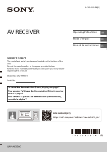 Bruksanvisning Sony XAV-AX5600 Bilradio