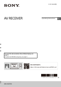 Manual Sony XAV-AX3700 Car Radio