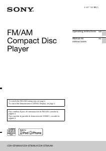 Manual Sony CDX-GT62UMI Car Radio