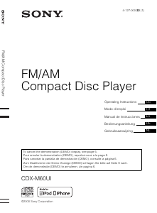 Bedienungsanleitung Sony CDX-M60UI Autoradio