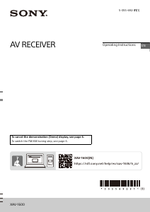 Manual Sony XAV-1600 Car Radio
