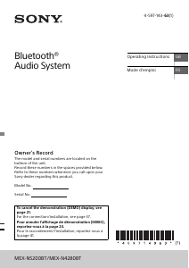 Manual Sony MEX-N4280BT Car Radio