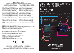 Manual de uso Manhattan 179485 Teclado