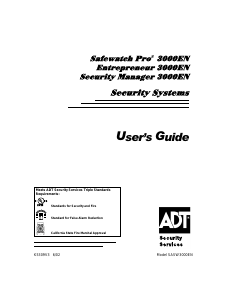 Bruksanvisning ADT Security Manager 3000EN Larmsystem