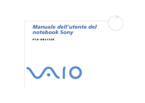 Manuale Sony Vaio PCG-GR214MP Notebook