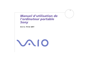 Mode d’emploi Sony Vaio PCG-GRT796HP Ordinateur portable