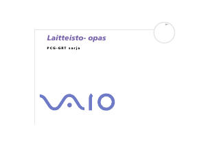 Käyttöohje Sony Vaio PCG-GRT896SP Kannettava tietokone