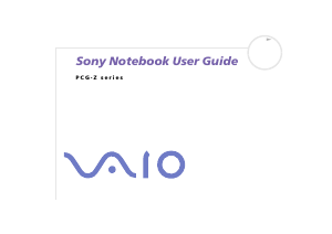 Manual Sony Vaio PCG-Z1RSP Laptop
