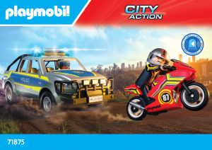 Manuale Playmobil set 71875 City Action Inseguimento con pick-up della polizia