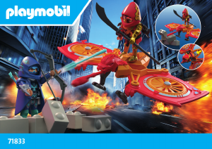 Εγχειρίδιο Playmobil set 71833 Heroes Σούπερ Ήρωες: Επίθεση με drone στον κακό Νίντζα