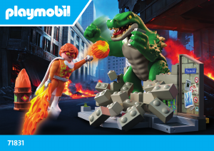 Εγχειρίδιο Playmobil set 71831 Heroes Σούπερ Ήρωες: Μάχη εναντίον της γιγαντιαίας σαύρας