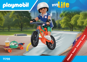 Instrukcja Playmobil set 71798 My Life Skater z rampą