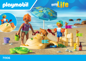 Instrukcja Playmobil set 71906 My Life Rodzina na plaży