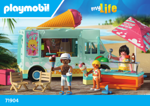 Manual Playmobil set 71904 My Life Camião de gelado com loja de surf