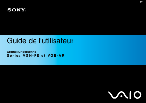 Mode d’emploi Sony Vaio VGN-FE31B Ordinateur portable