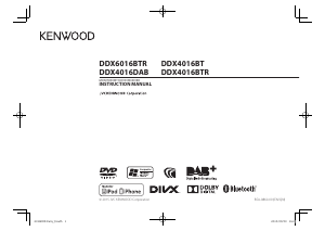Manual Kenwood DDX4016BT Car Radio