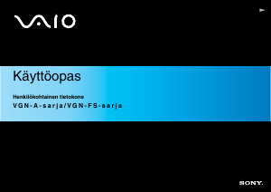 Käyttöohje Sony Vaio VGN-FS215Z Kannettava tietokone