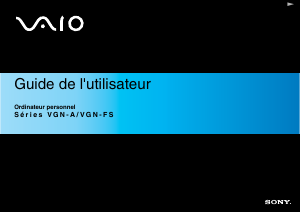 Mode d’emploi Sony Vaio VGN-FS315Z Ordinateur portable