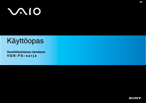 Käyttöohje Sony Vaio VGN-FS485B Kannettava tietokone