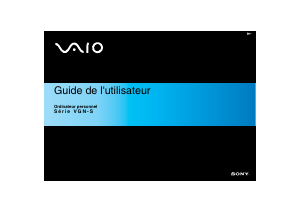 Mode d’emploi Sony Vaio VGN-S4Z Ordinateur portable