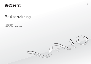 Bruksanvisning Sony Vaio VPCCW1S1E Bärbar dator