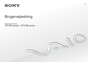 Brugsanvisning Sony Vaio VPCSA1A7E Bærbar computer