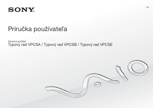 Návod Sony Vaio VPCSE1D9E Laptop