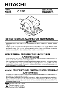 Mode d’emploi Hitachi C 7BD Scie circulaire