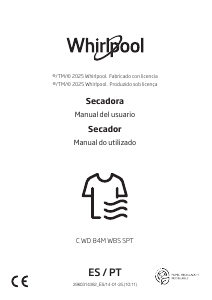 Manual Whirlpool C WD 84M WBS SPT Máquina de secar roupa