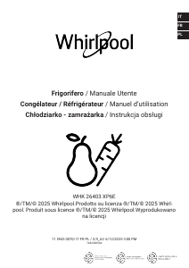 Instrukcja Whirlpool WHK 26403 XP6E1 Lodówko-zamrażarka