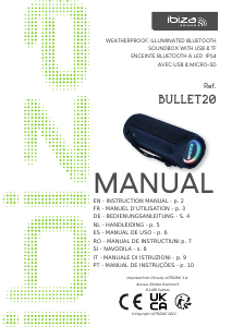 Manuale Ibiza Sound BULLET20 Altoparlante