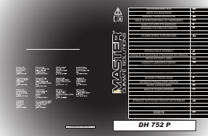 Bruksanvisning Master DH 752 P Avfuktare