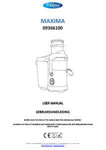 Manual Maxima 09366100 Juicer