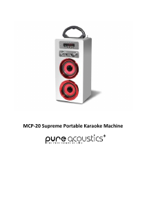 Manual Pure Acoustics MCP-20 Supreme Speaker