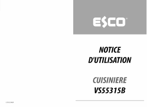 Mode d’emploi Esco VS55315B Cuisinière