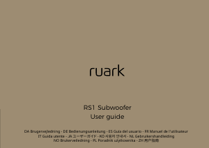 Manuale Ruark Audio RS1 Subwoofer