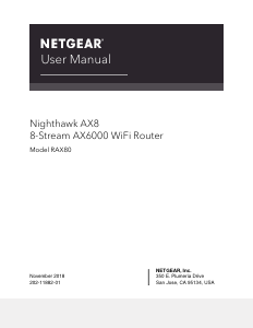Handleiding Netgear RAX80 Nighthawk AX8 Router