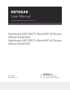 Bruksanvisning Netgear RAXE500 Nighthawk Router