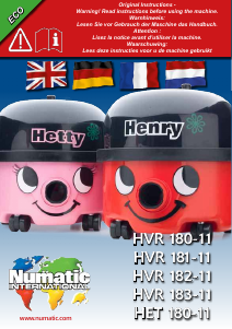 Bruksanvisning Numatic HET 180-11 Hetty Dammsugare